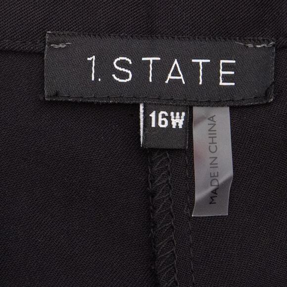 1. State Bon Voyage Pleated Pants In Rich Black Size 16 - Picture 8 of 12